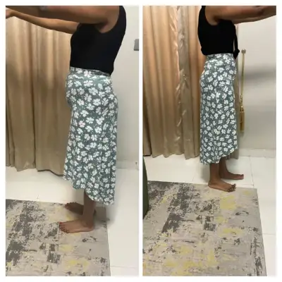A member's before and after photos, side by side.