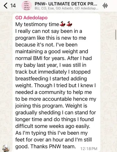 A member's WhatsApp message, shared as originally written. Phone numbers are blurred.