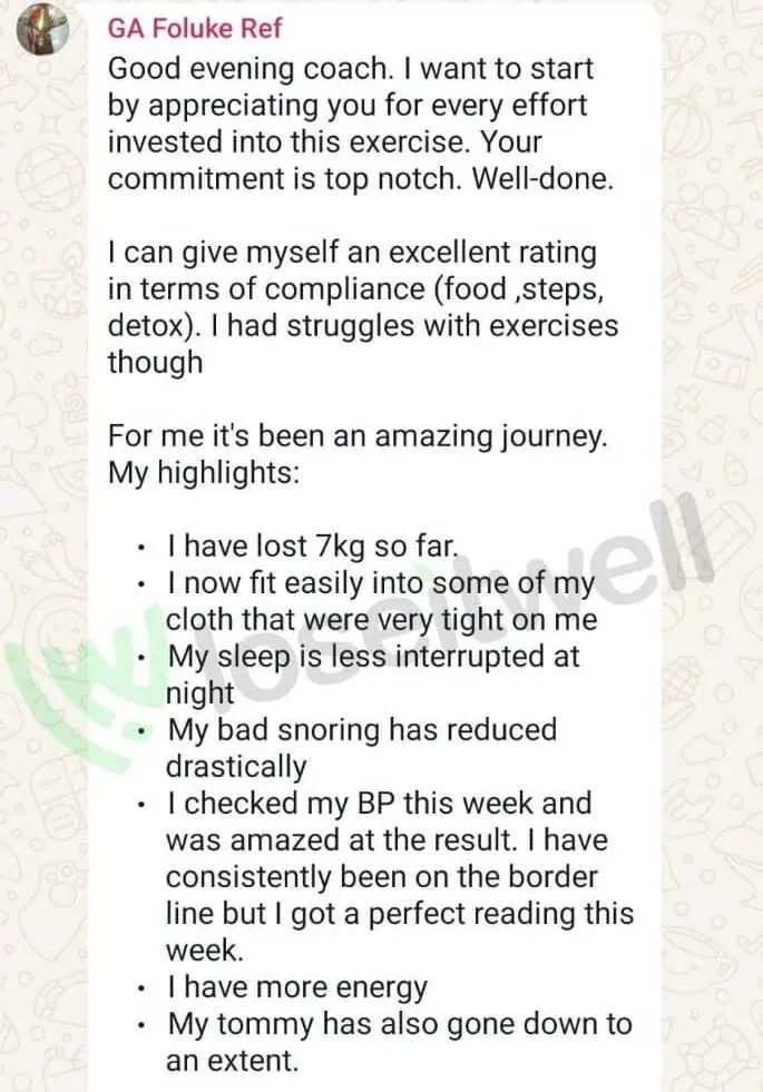 A member's WhatsApp message, shared as originally written. Phone numbers are blurred.
