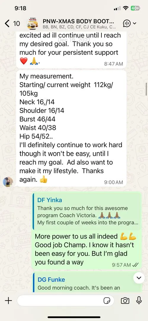A member's WhatsApp message, shared as originally written. Phone numbers are blurred.