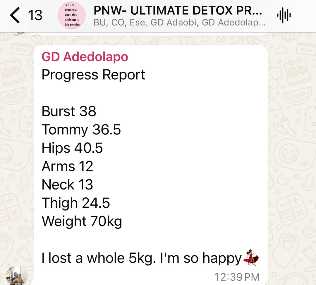 A member's WhatsApp message, shared as originally written. Phone numbers are blurred.